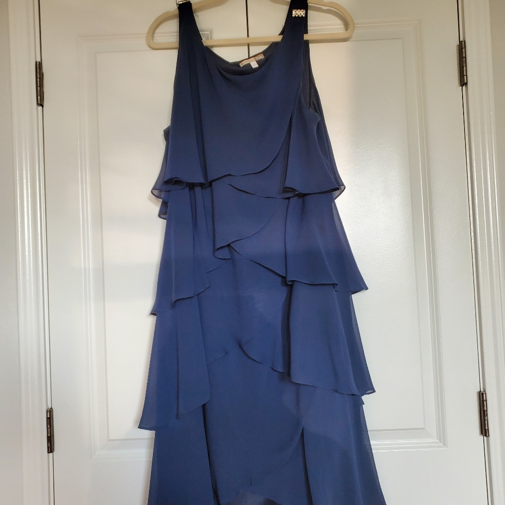 Dress Barn Signature Tessa size 20W Navy tiered dr